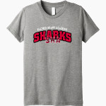 Sacred Heart Academy Sharks <span class="pdp-name-mascot">Sacred Heart Academy Sharks</span> Bella+Canvas Youth Triblend SS Tee Front Thumbnail