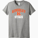 KINGSLEY HIGH SCHOOL STAGS <span class="pdp-name-mascot">KINGSLEY AREA STAGS</span> Bella+Canvas Youth Triblend SS Tee Front Thumbnail