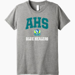 Academy of Health Sciences Charter School <span class="pdp-name-mascot">AHS Blue Healers</span> Bella+Canvas Youth Triblend SS Tee Front Thumbnail