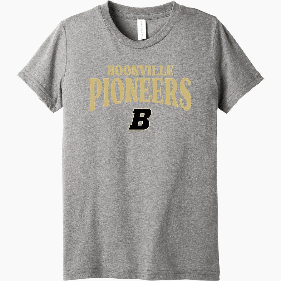Boonville Pioneers <span class="pdp-name-mascot">Boonville Pioneers</span> Bella+Canvas Youth Triblend SS Tee