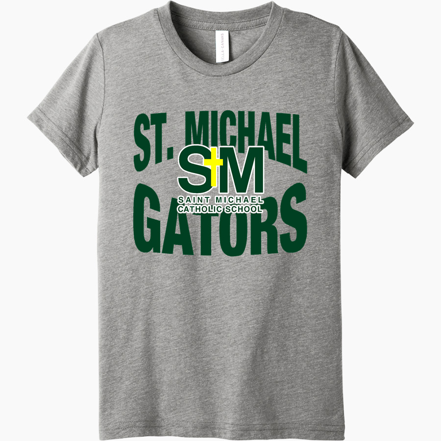 St. Michael Gators <span class="pdp-name-mascot">St. Michael Catholic School Gators</span> Bella+Canvas Youth Triblend SS Tee