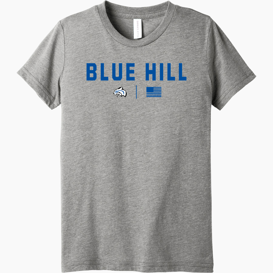 Blue Hill Bobcats <span class="pdp-name-mascot">Blue Hill Community School District Bobcats</span> Bella+Canvas Youth Triblend SS Tee