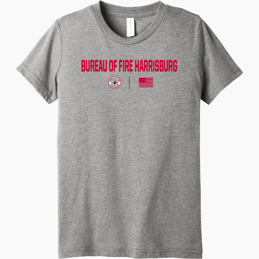 Bureau Of Fire Harrisburg Department <span class="pdp-name-mascot">Bureau Of Fire Harrisburg Department</span> Bella+Canvas Youth Triblend SS Tee