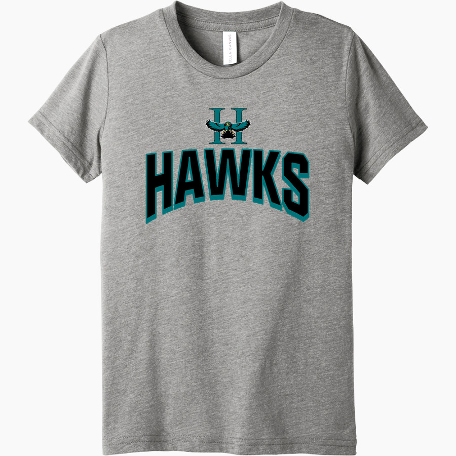 Highland Hawks <span class="pdp-name-mascot">Highland Hawks</span> Bella+Canvas Youth Triblend SS Tee