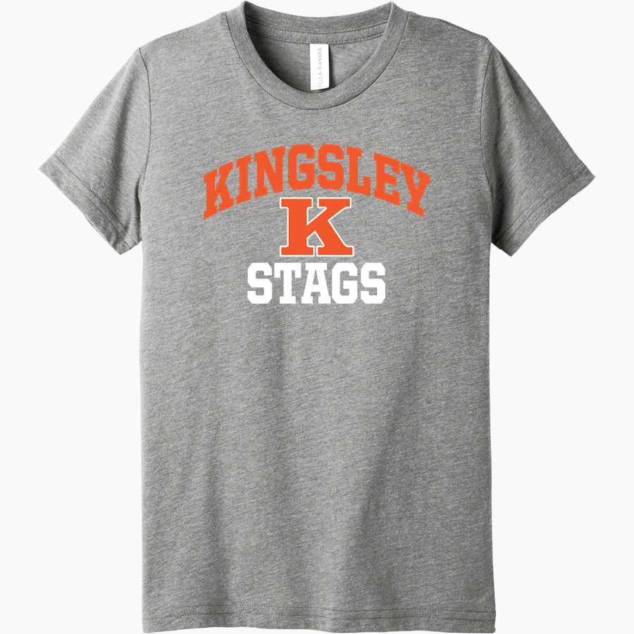 KINGSLEY HIGH SCHOOL STAGS <span class="pdp-name-mascot">KINGSLEY AREA STAGS</span> Bella+Canvas Youth Triblend SS Tee