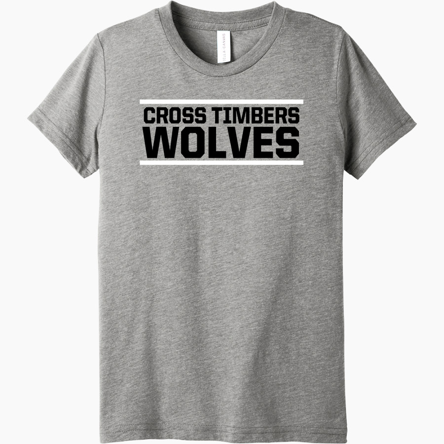 Cross Timbers Wolves Bella+Canvas Youth Triblend SS Tee