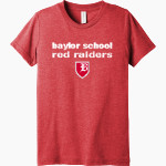 Baylor School Red Raiders Bella+Canvas Youth Triblend SS Tee Front Thumbnail