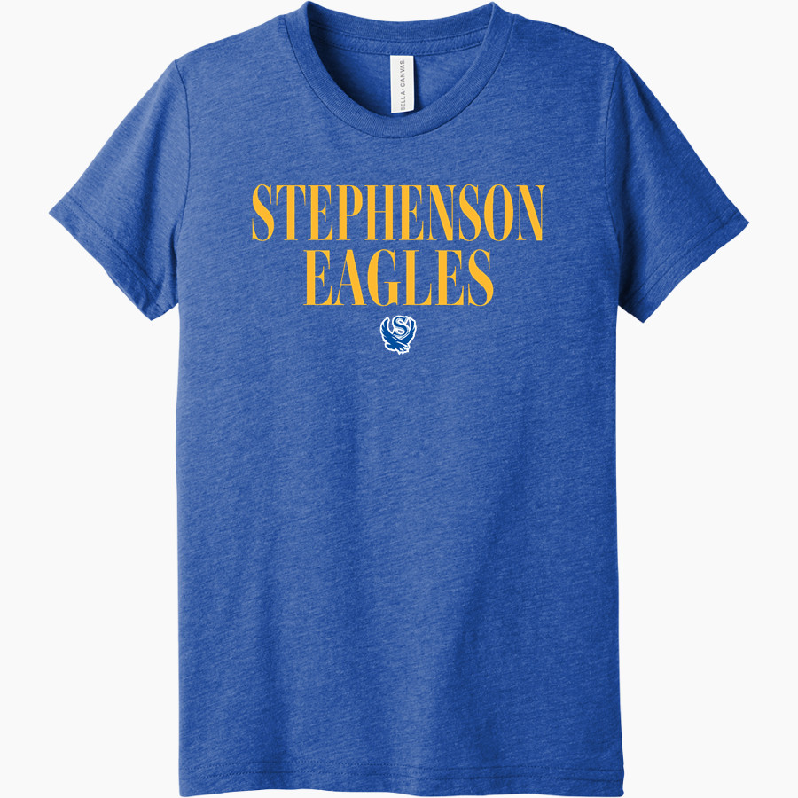 STEPHENSON HIGH SCHOOL EAGLES <span class="pdp-name-mascot">STEPHENSON EAGLES</span> Bella+Canvas Youth Triblend SS Tee