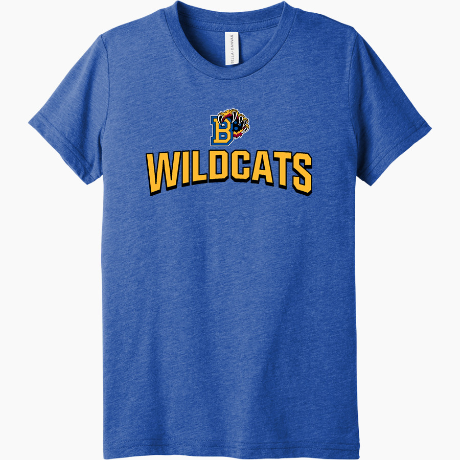 Brawley Union Wildcats <span class="pdp-name-mascot">Brawley Union Wildcats</span> Bella+Canvas Youth Triblend SS Tee