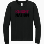 Joshua Christian Academy Knights <span class="pdp-name-mascot">Joshua Christian Academy Knights</span> BELLA+CANVAS Youth Jersey Long Sleeve Tee Front Thumbnail