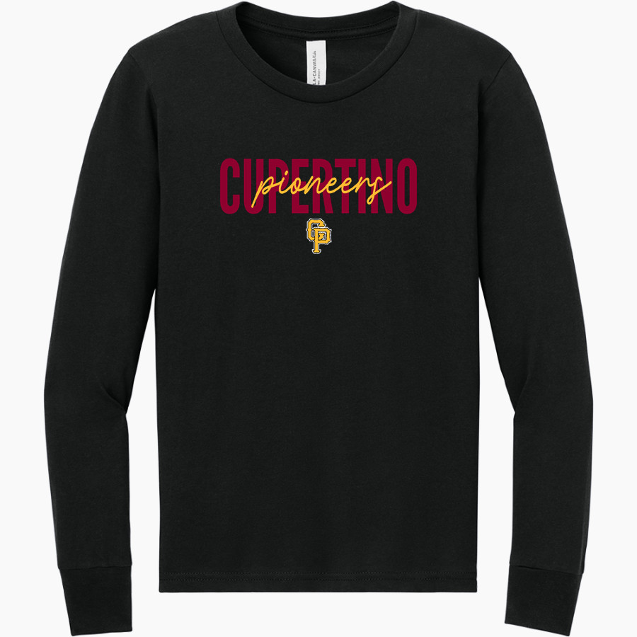 Cupertino High School Pioneers <span class="pdp-name-mascot">Cupertino High School Pioneers</span> BELLA+CANVAS Youth Jersey Long Sleeve Tee