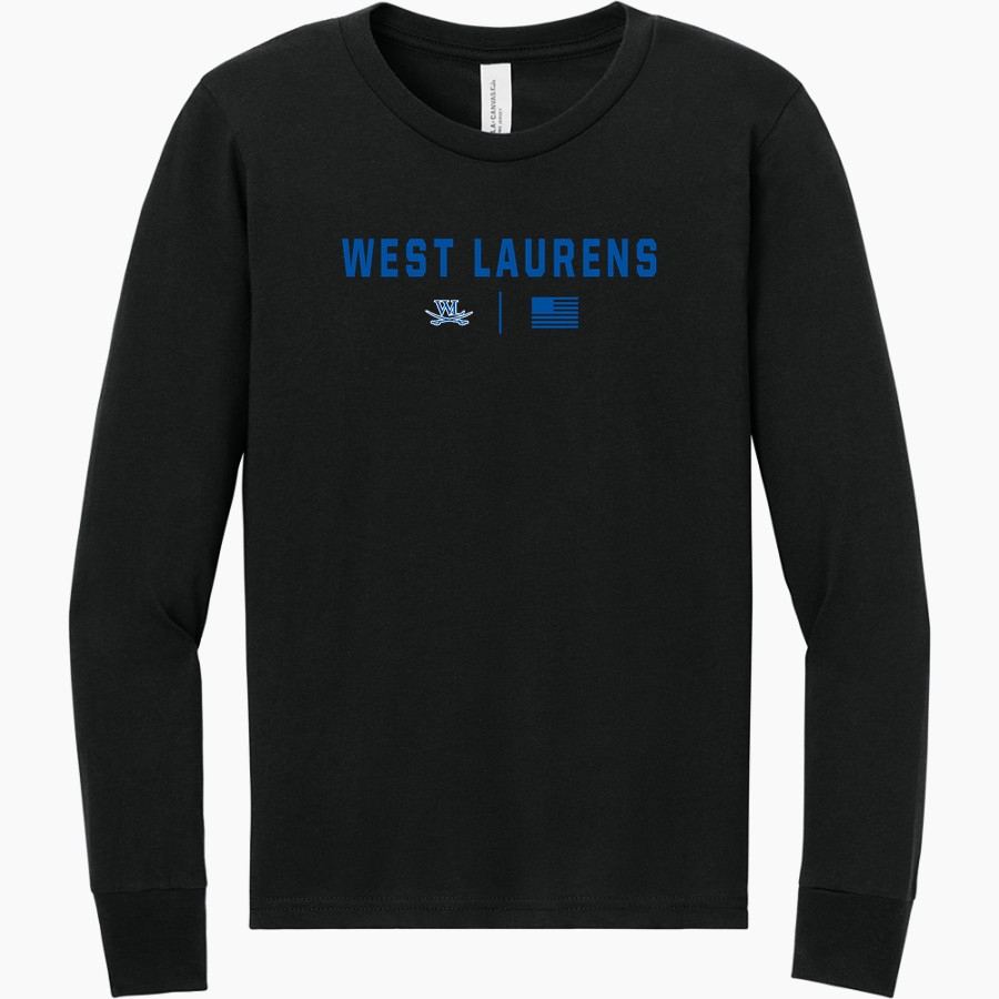 WEST LAURENS HIGH SCHOOL RAIDERS <span class="pdp-name-mascot">WEST LAURENS RAIDERS</span> BELLA+CANVAS Youth Jersey Long Sleeve Tee