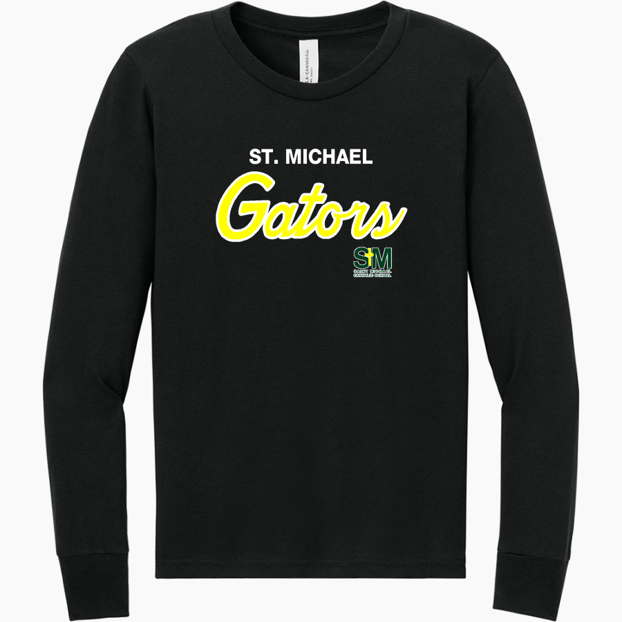 St. Michael Gators <span class="pdp-name-mascot">St. Michael Catholic School Gators</span> BELLA+CANVAS Youth Jersey Long Sleeve Tee