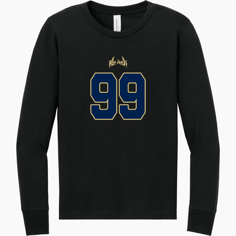 Bonifay Blue Devils <span class="pdp-name-mascot">Bonifay Blue Devils</span> BELLA+CANVAS Youth Jersey Long Sleeve Tee
