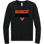 Virginia Bearcat <span class="pdp-name-mascot">Virginia High School Bearcats</span> BELLA+CANVAS Youth Jersey Long Sleeve Tee Front Thumbnail