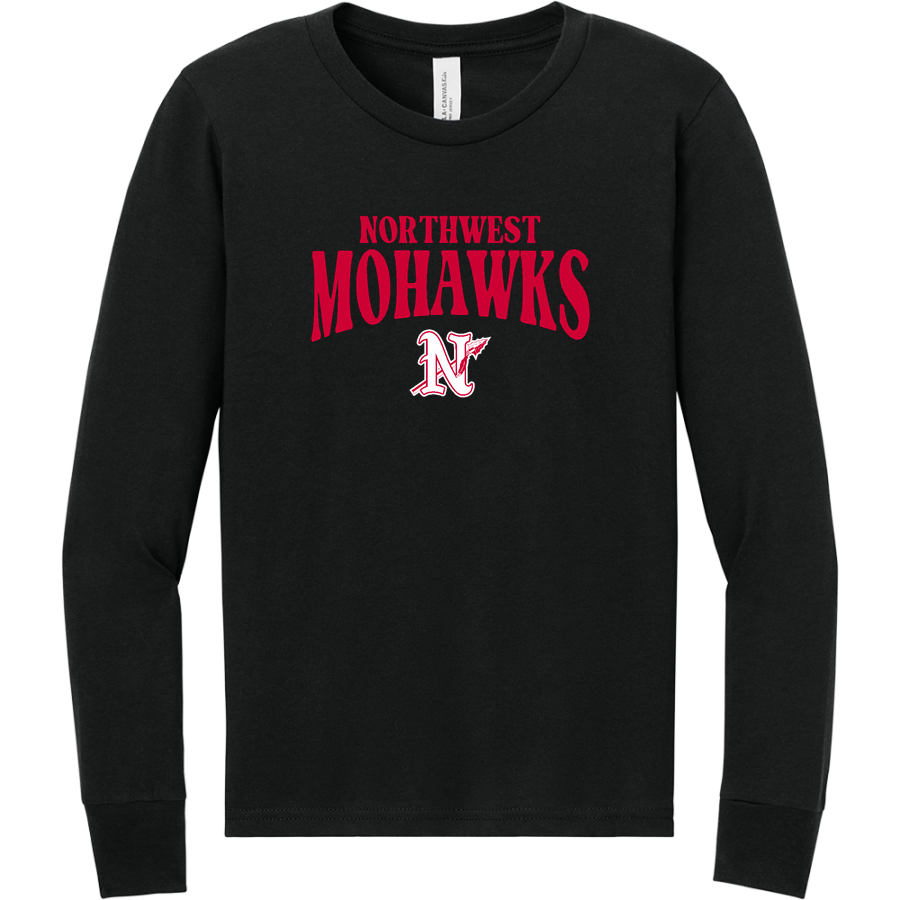 NORTHWEST HIGH SCHOOL MOHAWKS <span class="pdp-name-mascot">NORTHWEST MOHAWKS</span> BELLA+CANVAS Youth Jersey Long Sleeve Tee