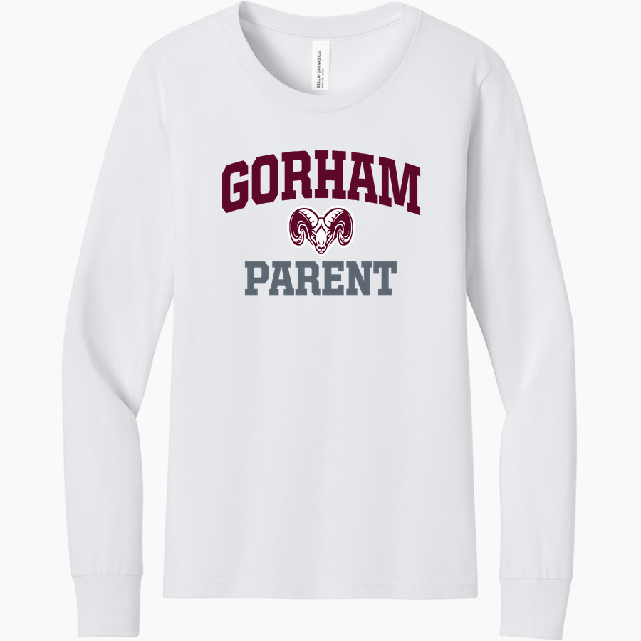 GORHAM HIGH SCHOOL RAMS <span class="pdp-name-mascot">GORHAM RAMS</span> BELLA+CANVAS Youth Jersey Long Sleeve Tee