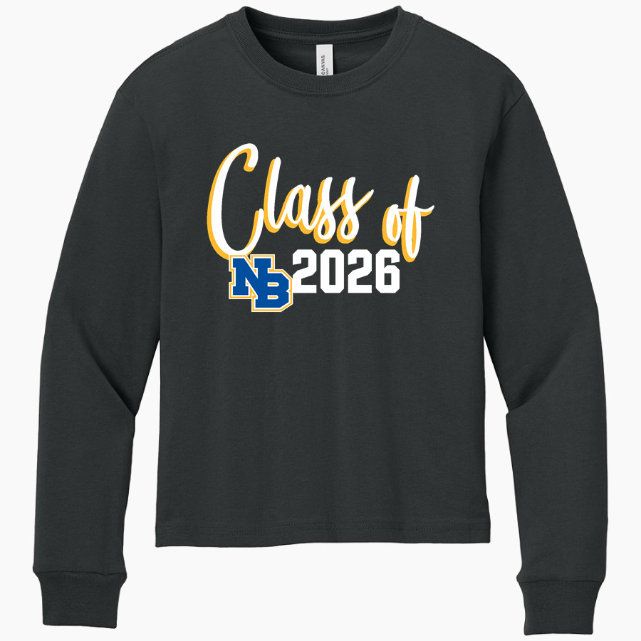 North Brunswick Middle School Raiders BELLA+CANVAS Youth 6-Ounce Heavyweight Long Sleeve Tee