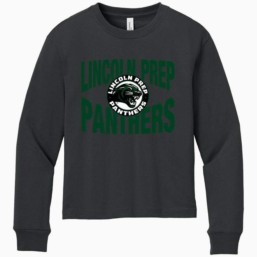LINCOLN PREPARATORY HIGH SCHOOL PANTHERS BELLA+CANVAS Youth 6-Ounce Heavyweight Long Sleeve Tee