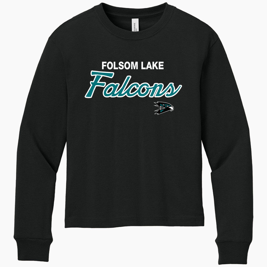 Folsom Lake Falcons BELLA+CANVAS Youth 6-Ounce Heavyweight Long Sleeve Tee