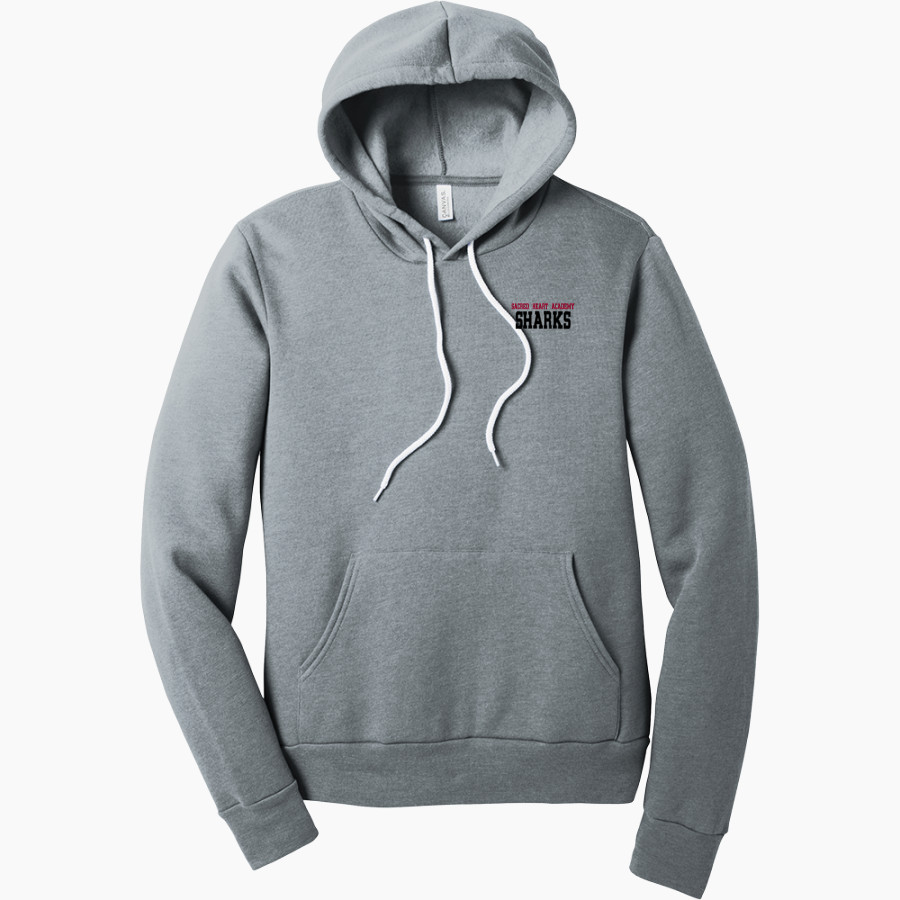 Sacred Heart Academy Sharks <span class="pdp-name-mascot">Sacred Heart Academy Sharks</span> BELLA+CANVAS Unisex Sponge Fleece Pullover Hoodie