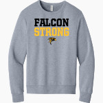 Fannindel Falcons <span class="pdp-name-mascot">Fannindel Falcons</span> BELLA+CANVAS Unisex Sponge Fleece Classic Crewneck Sweatshirt Front Thumbnail
