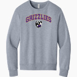 LASSEN HIGH SCHOOL GRIZZLIES <span class="pdp-name-mascot">LASSEN GRIZZLIES</span> BELLA+CANVAS Unisex Sponge Fleece Classic Crewneck Sweatshirt Front Thumbnail