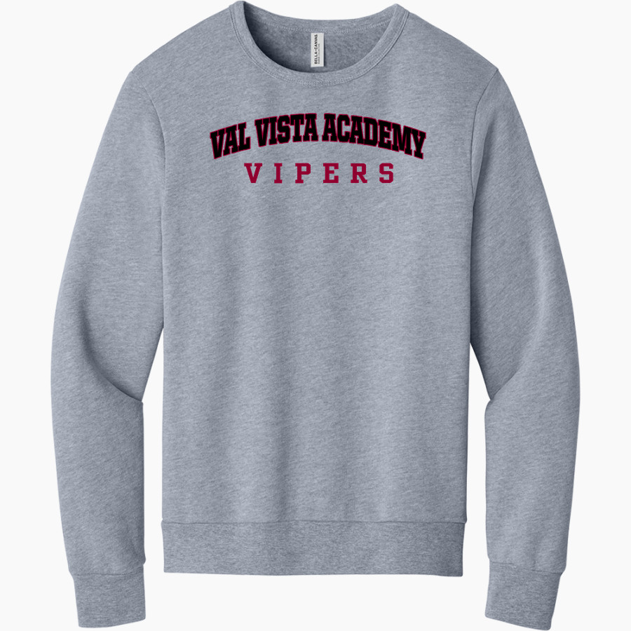 Val Vista Academy Vipers <span class="pdp-name-mascot">Val Vista Academy Vipers</span> BELLA+CANVAS Unisex Sponge Fleece Classic Crewneck Sweatshirt