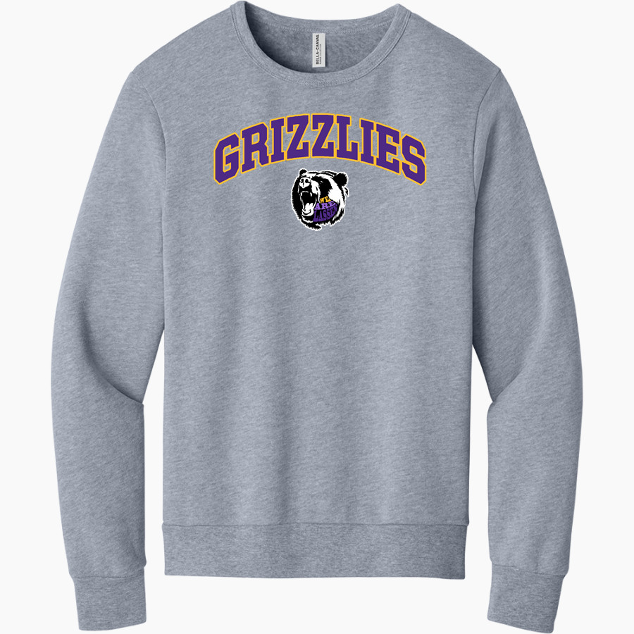 LASSEN HIGH SCHOOL GRIZZLIES <span class="pdp-name-mascot">LASSEN GRIZZLIES</span> BELLA+CANVAS Unisex Sponge Fleece Classic Crewneck Sweatshirt