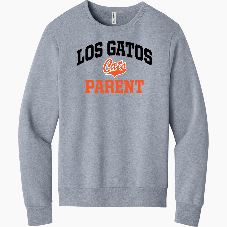 LOS GATOS HIGH SCHOOL WILDCATS <span class="pdp-name-mascot">LOS GATOS WILDCATS</span> BELLA+CANVAS Unisex Sponge Fleece Classic Crewneck Sweatshirt