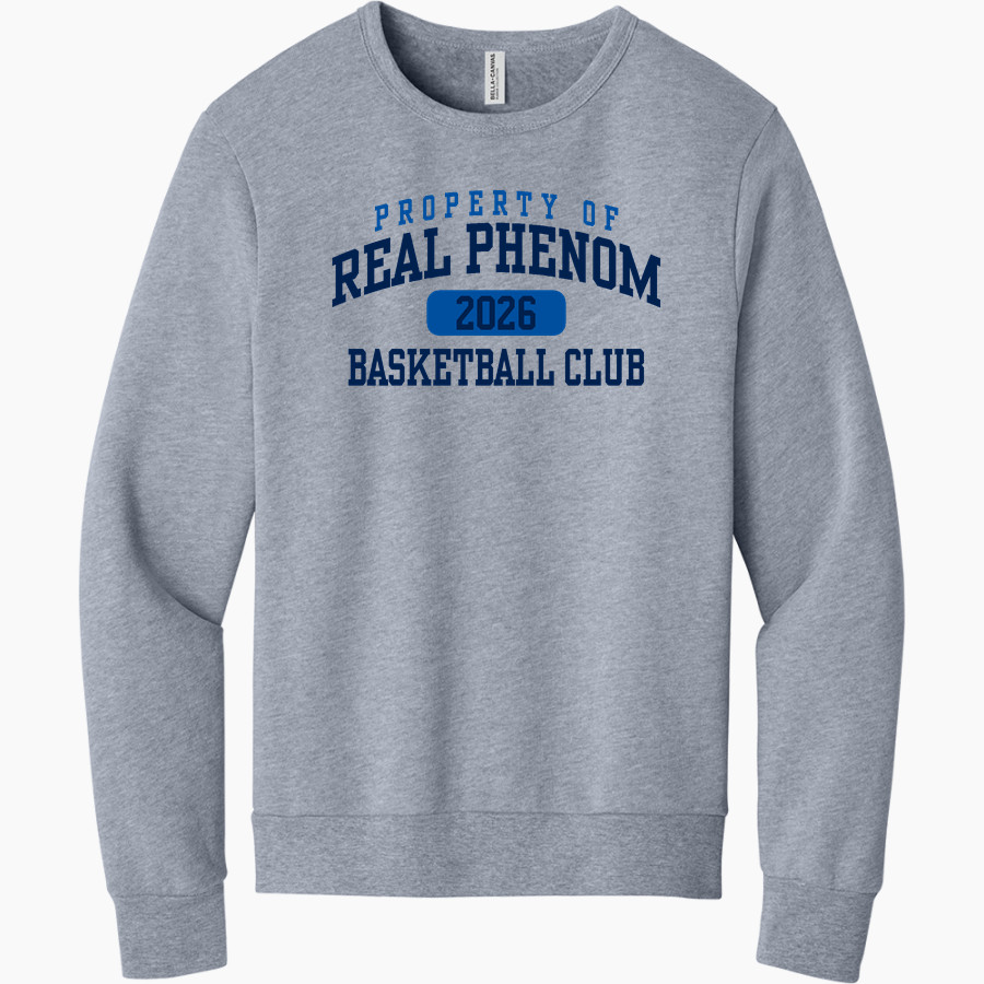 Real Phenom Basketball <span class="pdp-name-mascot">Real Phenom Basketball Club</span> BELLA+CANVAS Unisex Sponge Fleece Classic Crewneck Sweatshirt