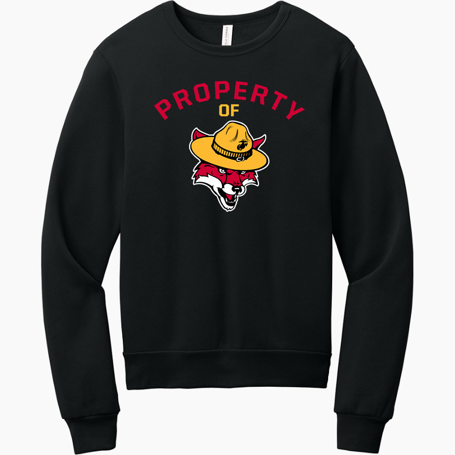 MARINE MILITARY ACADEMY LEATHERNECKS <span class="pdp-name-mascot">MARINE LEATHERNECKS</span> BELLA+CANVAS Unisex Sponge Fleece Classic Crewneck Sweatshirt