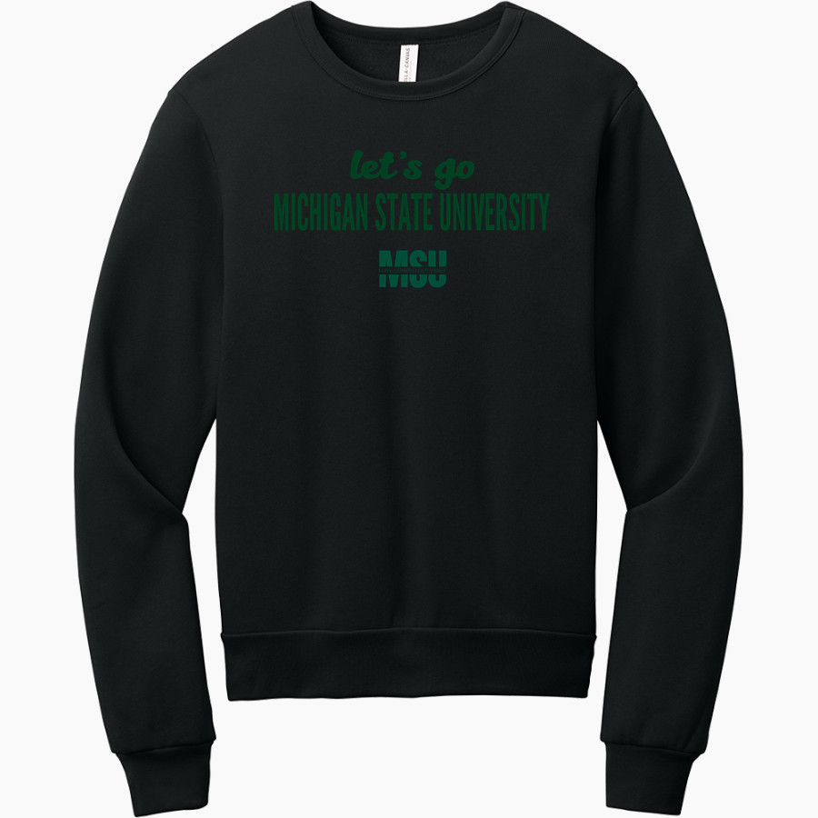 Michigan State University Spartans <span class="pdp-name-mascot">Michigan State University Spartans</span> BELLA+CANVAS Unisex Sponge Fleece Classic Crewneck Sweatshirt