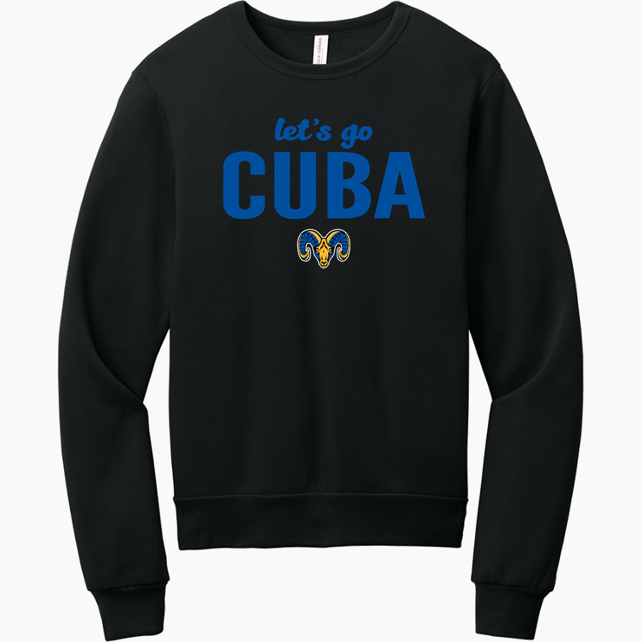CUBA HIGH SCHOOL RAMS BELLA+CANVAS Unisex Sponge Fleece Classic Crewneck Sweatshirt