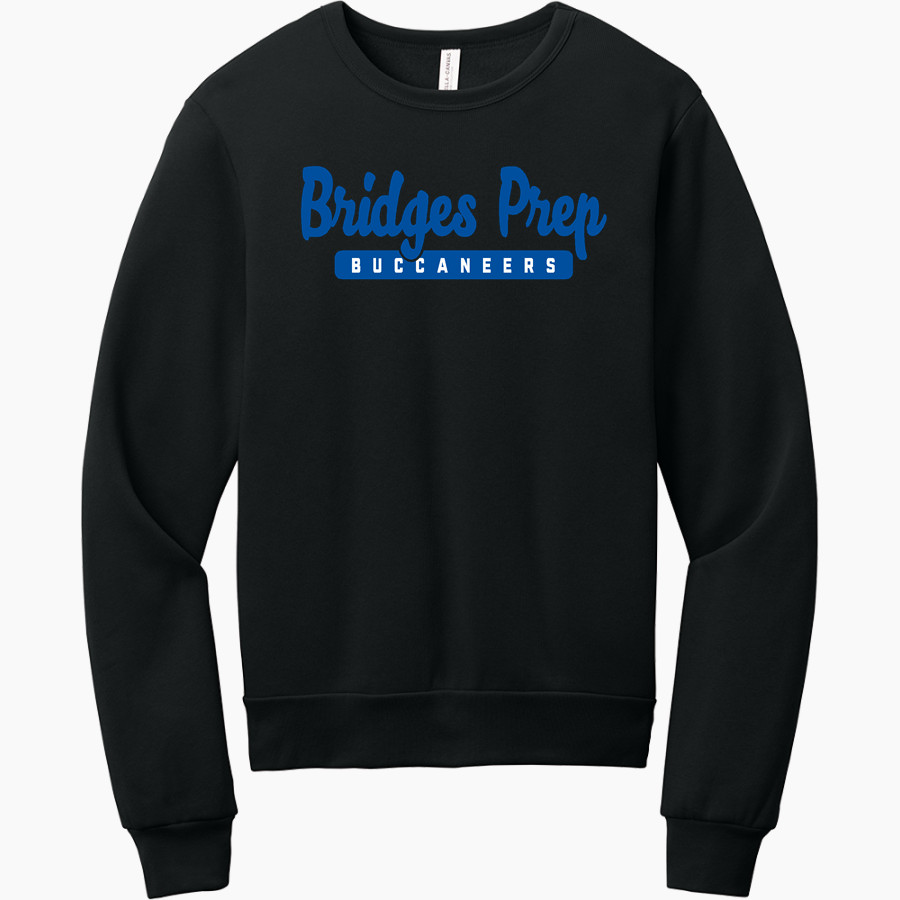 Bridges Prep Buccaneers BELLA+CANVAS Unisex Sponge Fleece Classic Crewneck Sweatshirt