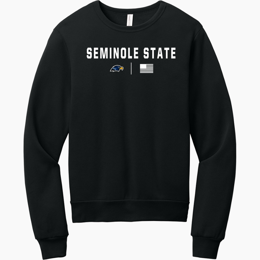 Seminole State College Raiders <span class="pdp-name-mascot">Seminole State Raiders</span> BELLA+CANVAS Unisex Sponge Fleece Classic Crewneck Sweatshirt
