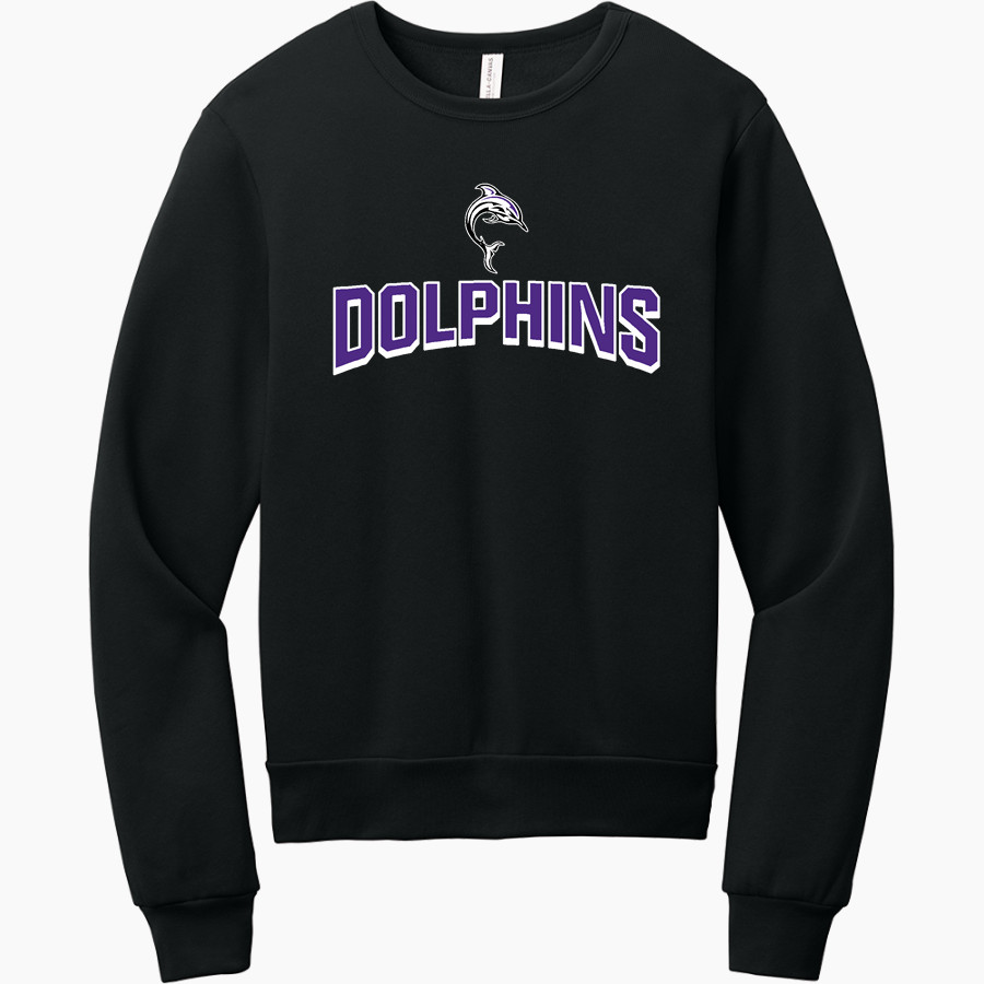 Bergman Dolphins BELLA+CANVAS Unisex Sponge Fleece Classic Crewneck Sweatshirt