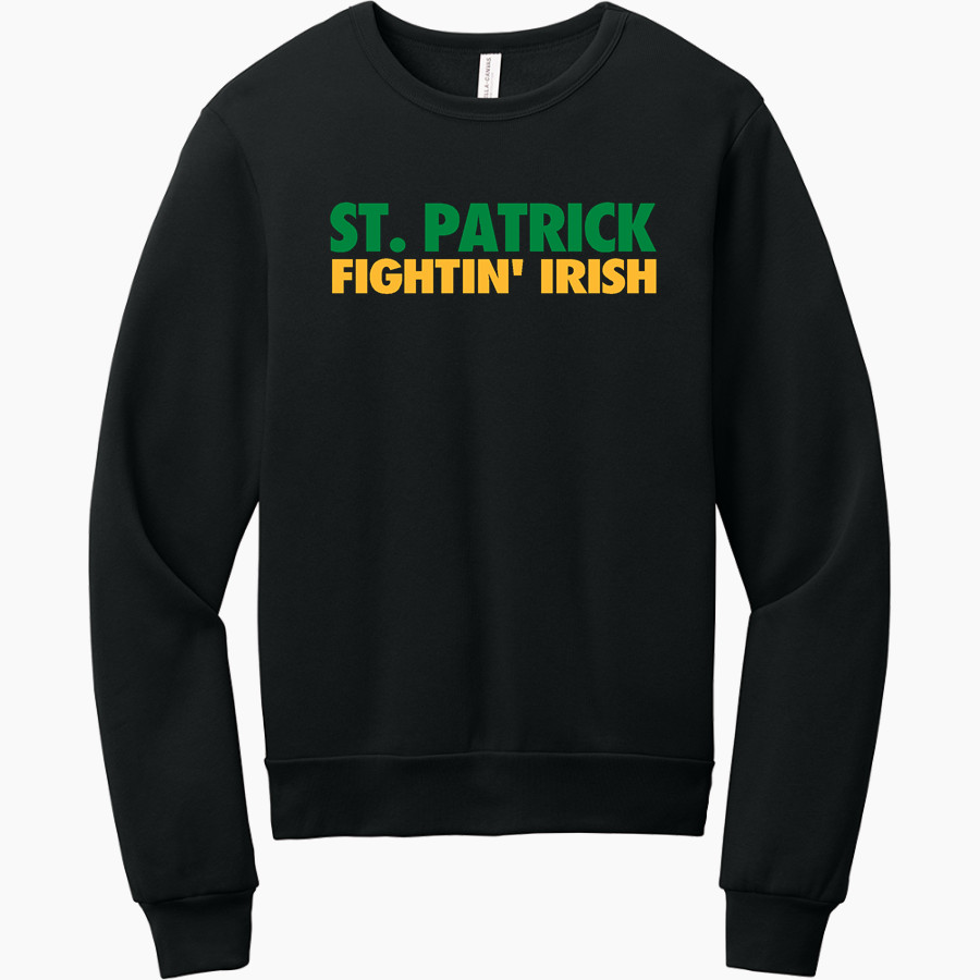 St. Patrick Fightin' Irish <span class="pdp-name-mascot">St. Patrick Fightin' Irish Men</span> BELLA+CANVAS Unisex Sponge Fleece Classic Crewneck Sweatshirt