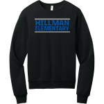 Hillman Hawks <span class="pdp-name-mascot">Hillman Elementary Hawks</span> BELLA+CANVAS Unisex Sponge Fleece Classic Crewneck Sweatshirt Front Thumbnail