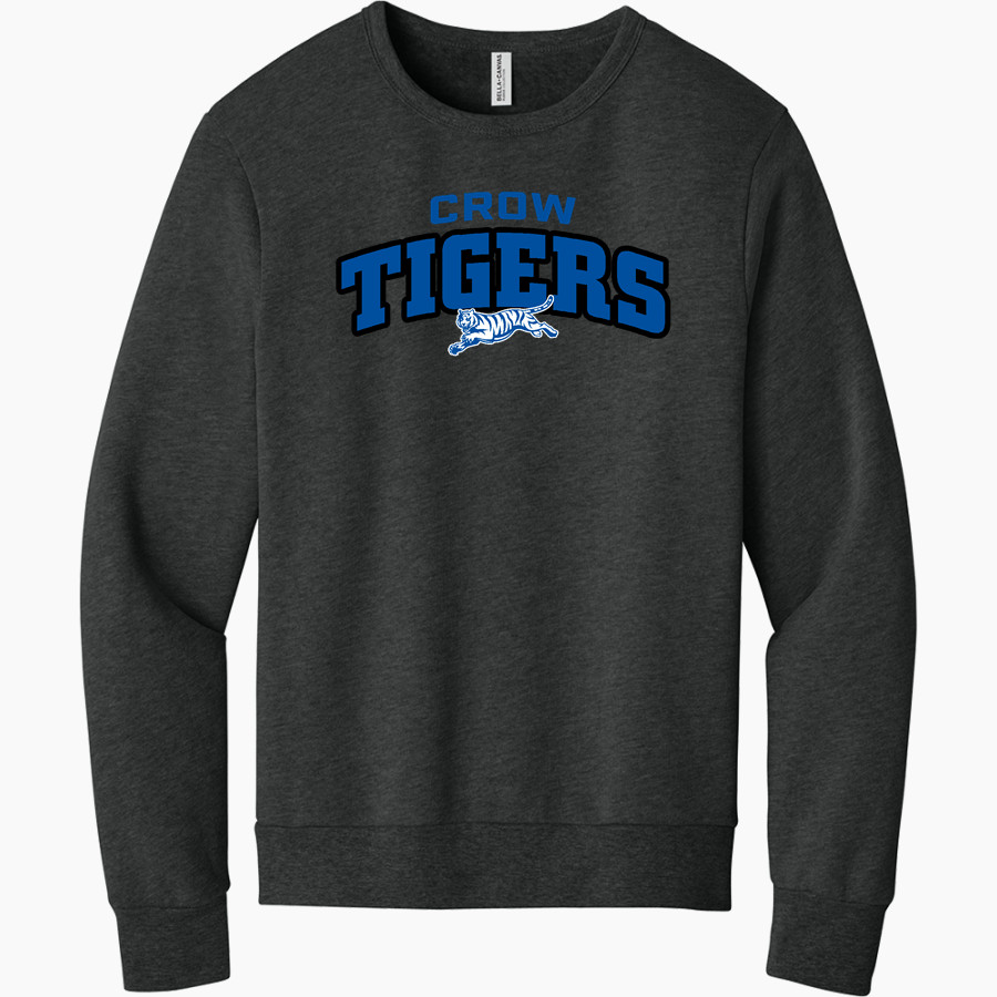 Crow Tigers <span class="pdp-name-mascot">Crow Middle School Tigers</span> BELLA+CANVAS Unisex Sponge Fleece Classic Crewneck Sweatshirt