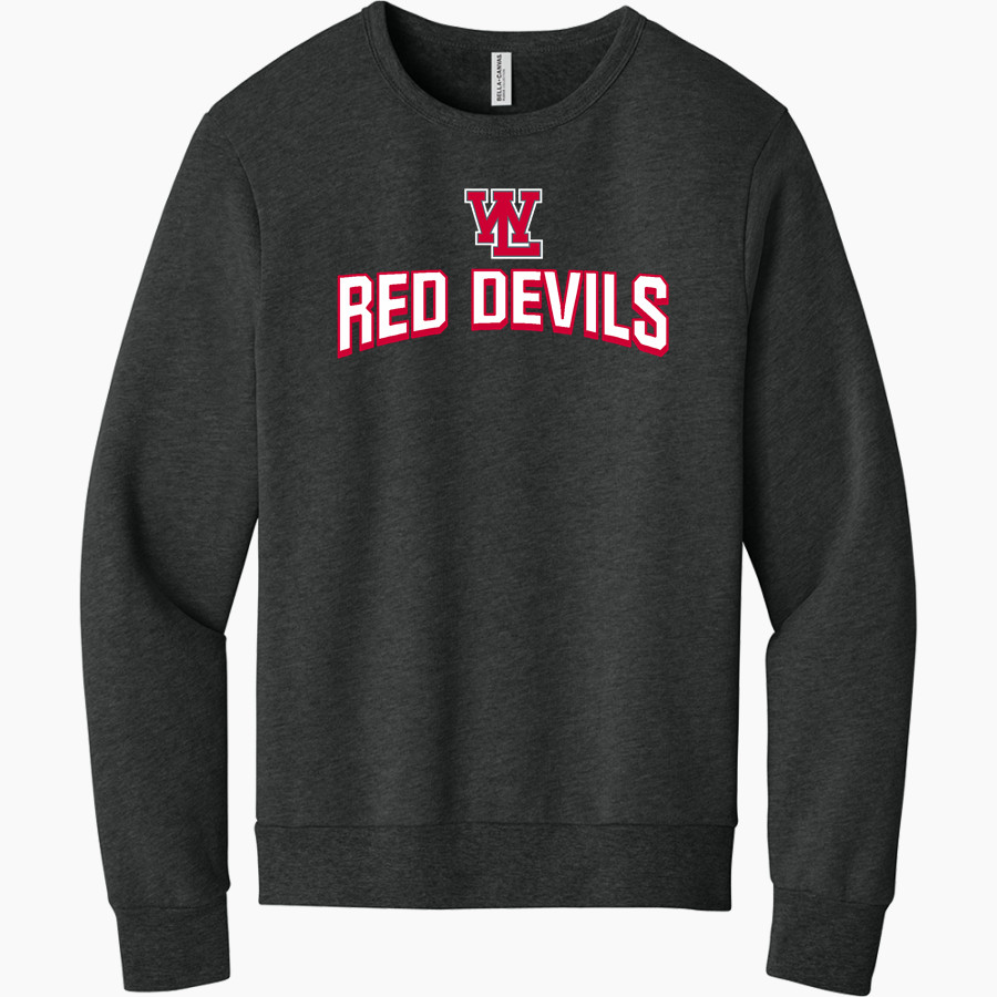 West Lafayette Jr-Sr High School Red Devils Online Store BELLA+CANVAS Unisex Sponge Fleece Classic Crewneck Sweatshirt