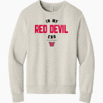 WILLISTON HIGH SCHOOL RED DEVILS BELLA+CANVAS Unisex Sponge Fleece Classic Crewneck Sweatshirt Front Thumbnail