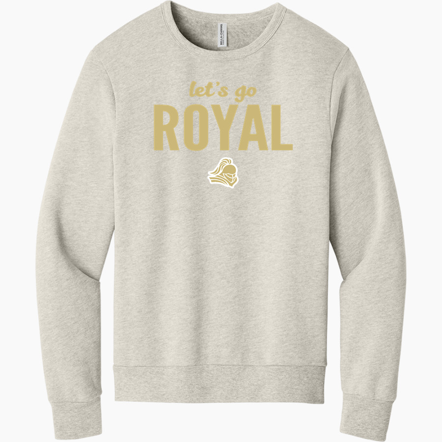 ROYAL HIGH SCHOOL KNIGHTS <span class="pdp-name-mascot">ROYAL KNIGHTS</span> BELLA+CANVAS Unisex Sponge Fleece Classic Crewneck Sweatshirt