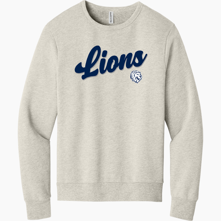 BELLARMINE PREPARATORY SCHOOL LIONS <span class="pdp-name-mascot">BELLARMINE PREPARATORY LIONS</span> BELLA+CANVAS Unisex Sponge Fleece Classic Crewneck Sweatshirt