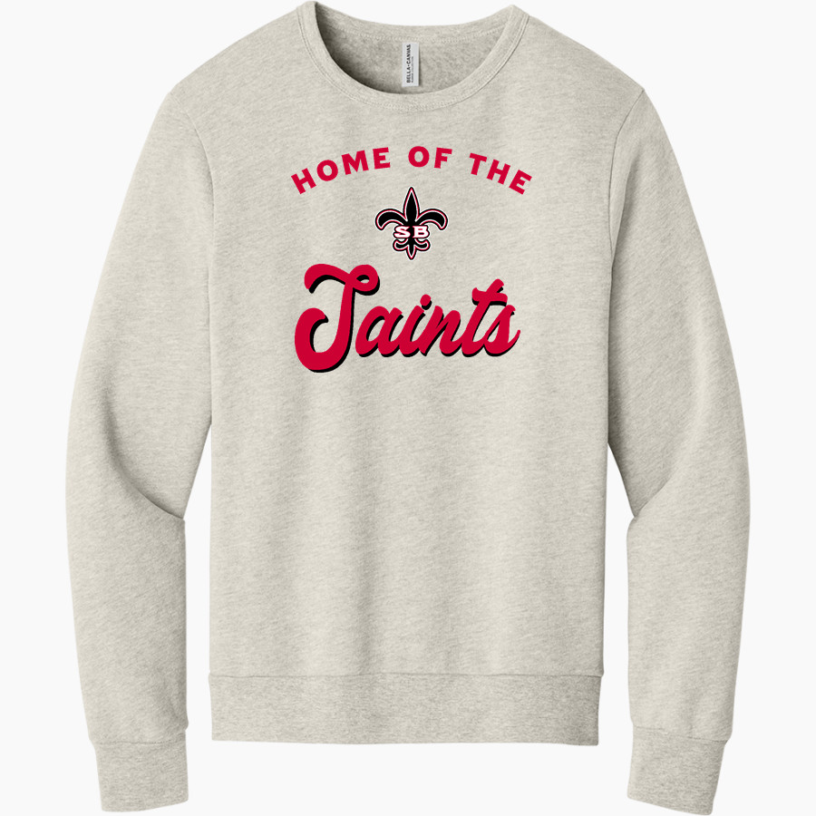 Santa Barbara Saints Football <span class="pdp-name-mascot">Santa Barbara Saints Football</span> BELLA+CANVAS Unisex Sponge Fleece Classic Crewneck Sweatshirt