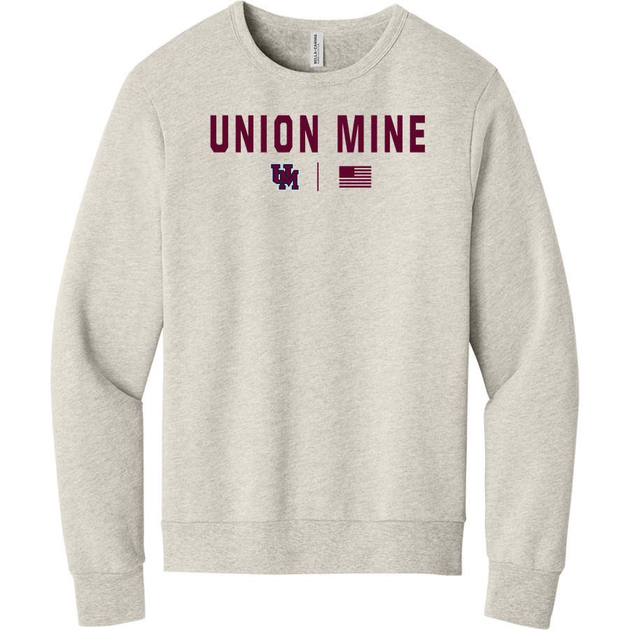 UNION MINE HIGH SCHOOL DIAMONDBACKS <span class="pdp-name-mascot">UNION MINE DIAMONDBACKS</span> BELLA+CANVAS Unisex Sponge Fleece Classic Crewneck Sweatshirt