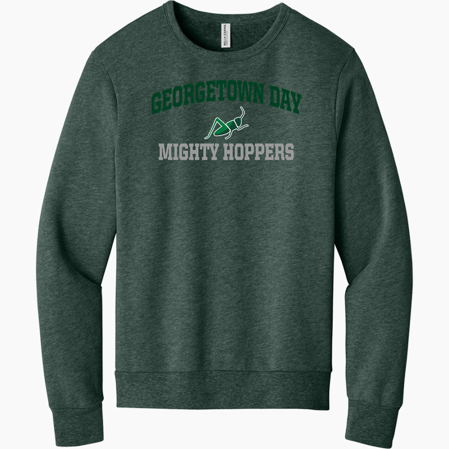 Georgetown Day Mighty Hoppers <span class="pdp-name-mascot">Georgetown Day School Mighty Hoppers</span> BELLA+CANVAS Unisex Sponge Fleece Classic Crewneck Sweatshirt