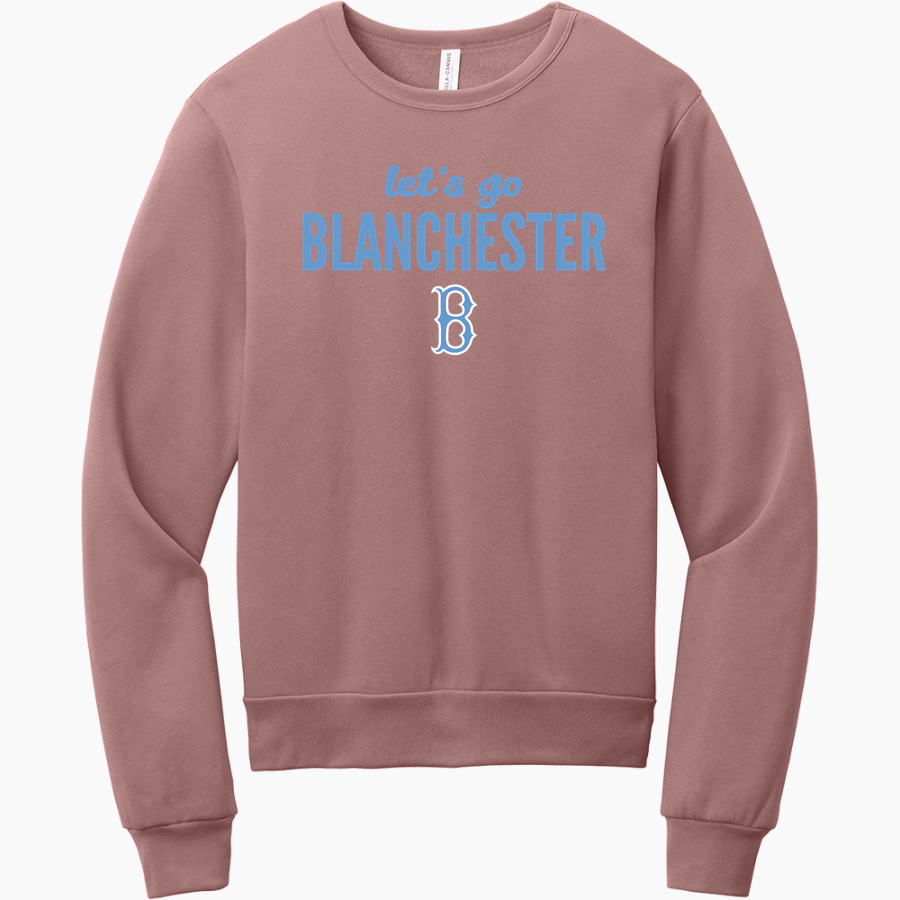 BLANCHESTER HIGH SCHOOL WILDCATS <span class="pdp-name-mascot">BLANCHESTER WILDCATS</span> BELLA+CANVAS Unisex Sponge Fleece Classic Crewneck Sweatshirt