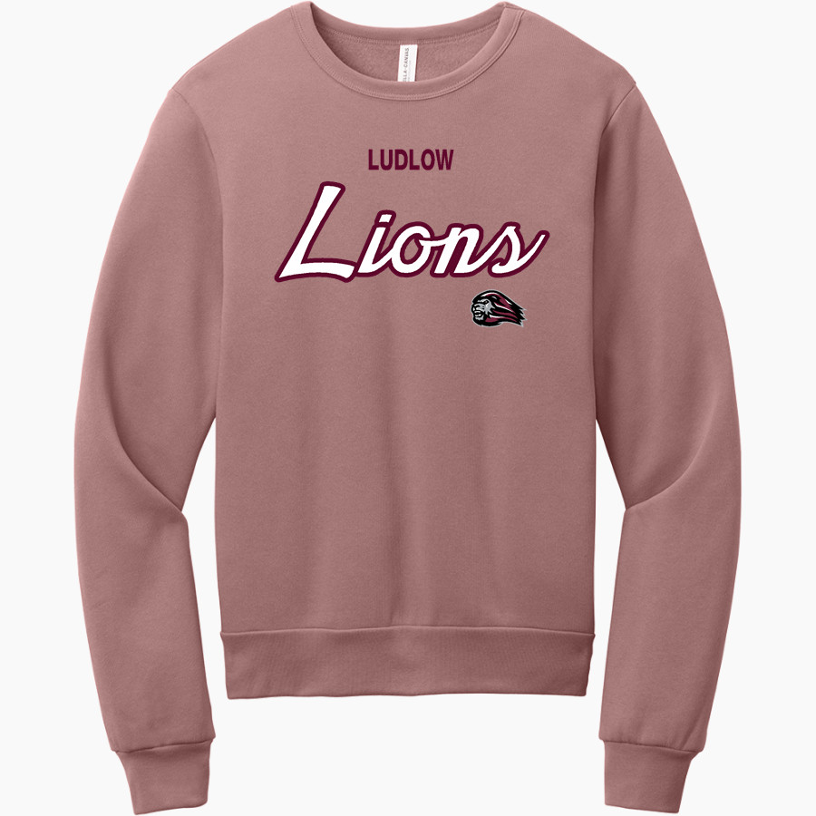 Ludlow Lions <span class="pdp-name-mascot">Lions</span> BELLA+CANVAS Unisex Sponge Fleece Classic Crewneck Sweatshirt
