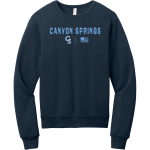 CANYON SPRINGS HIGH SCHOOL PIONEERS <span class="pdp-name-mascot">CANYON SPRINGS PIONEERS</span> BELLA+CANVAS Unisex Sponge Fleece Classic Crewneck Sweatshirt Front Thumbnail